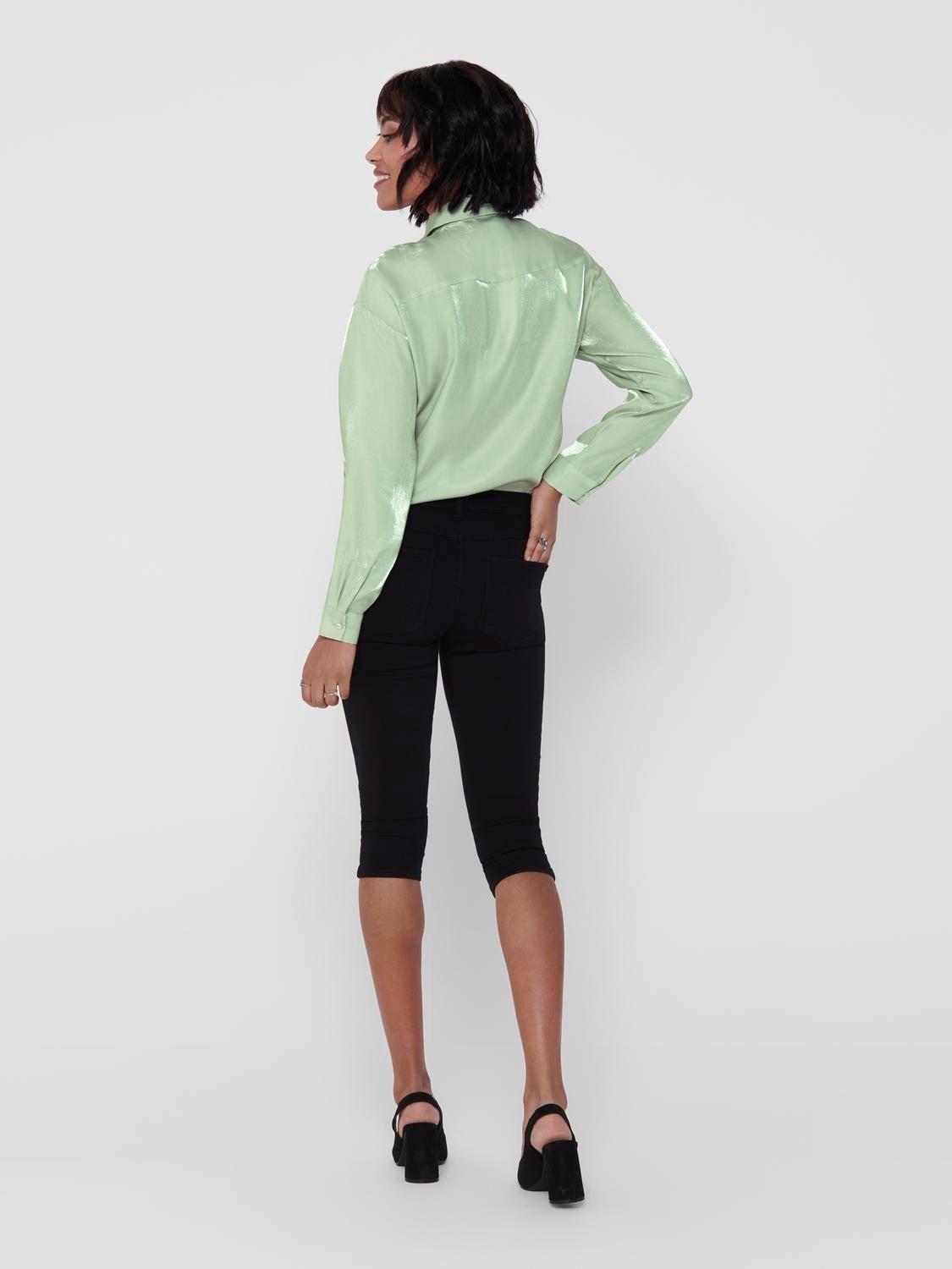 ONLRAIN Mittlere Taille Skinny Fit Jeans-Shorts Black