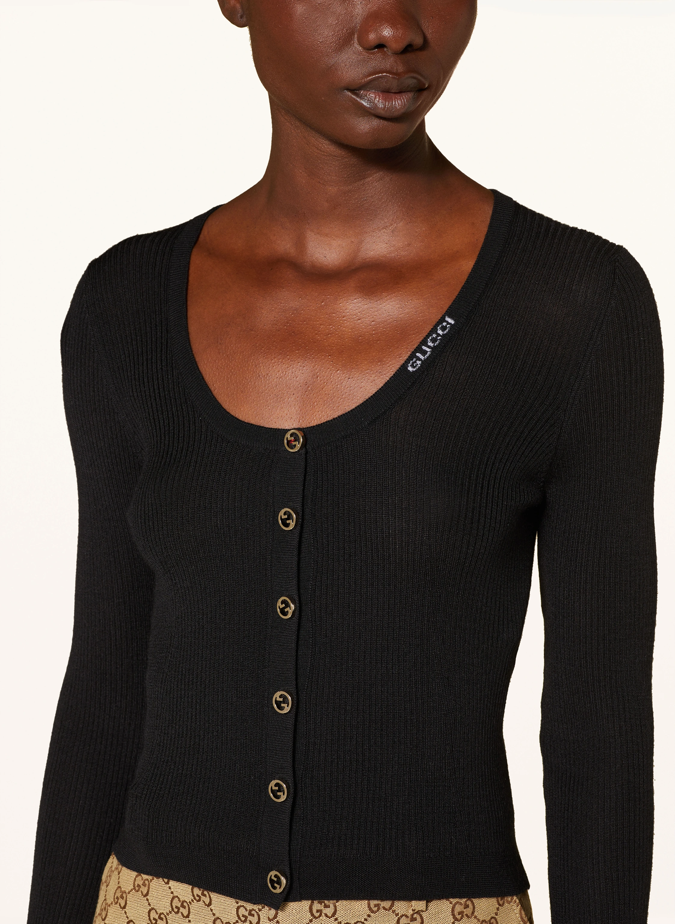 GUCCI Strickjacke mit Seide