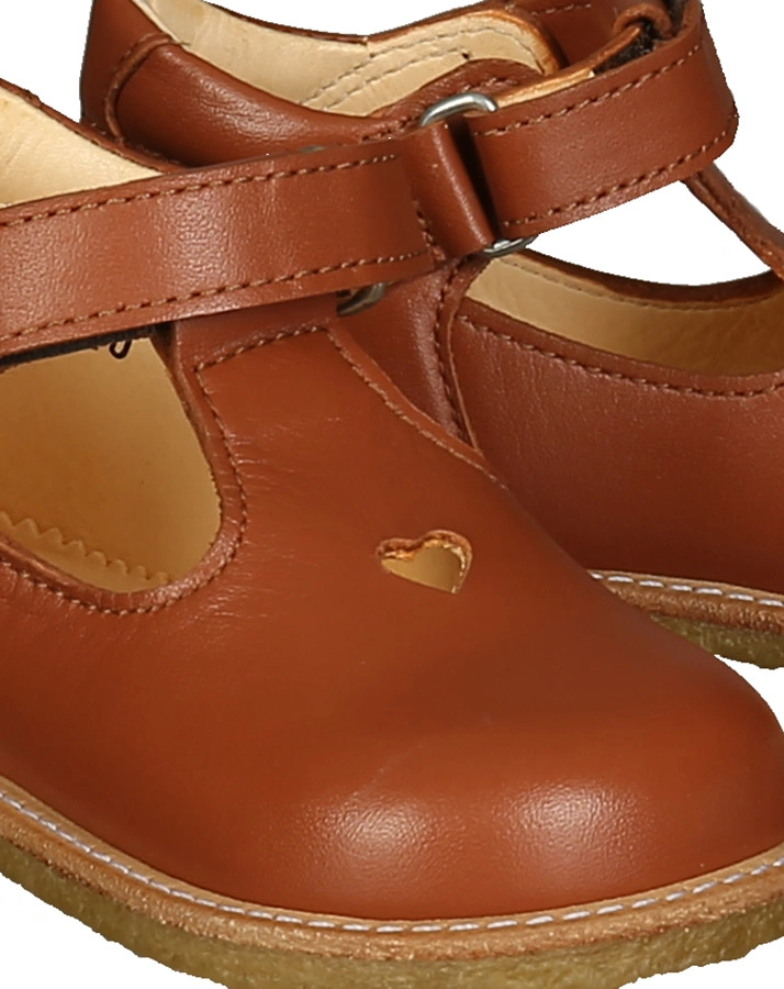 Lauflernschuhe MARY JANES HEART in cognac