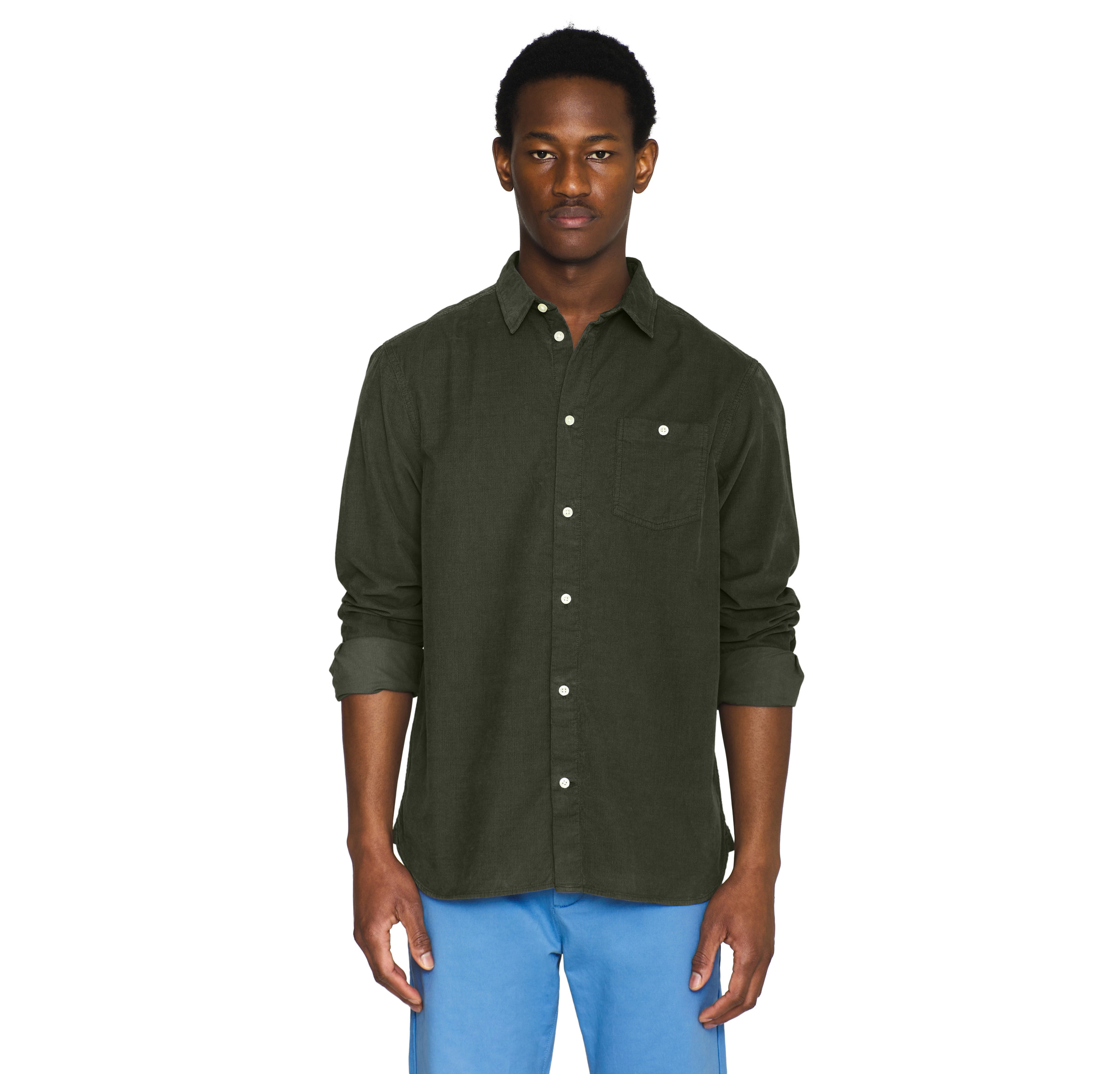 Regular Fit 26-Wales Corduroy Shirt M
