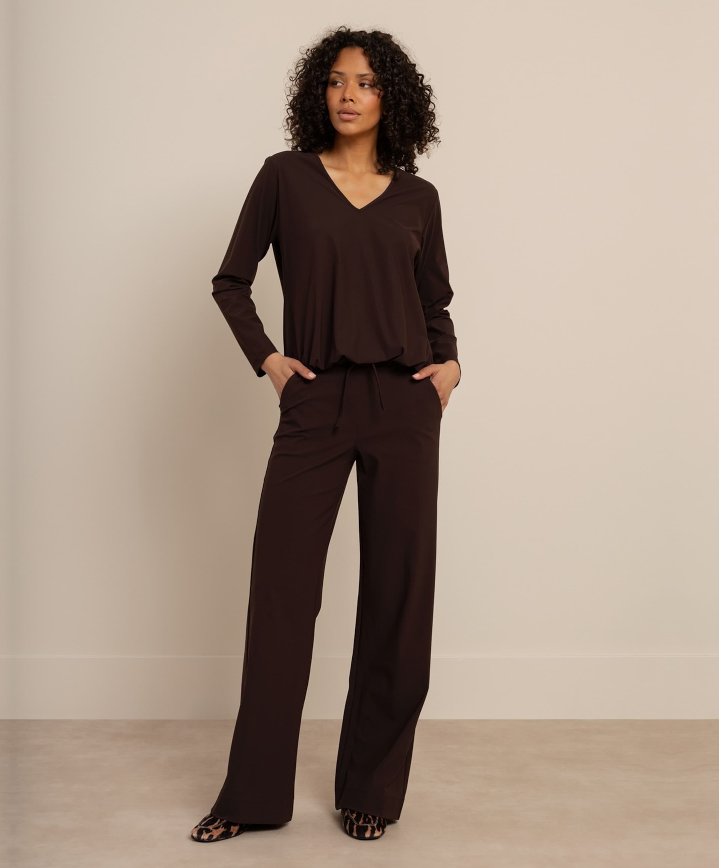 Studio Anneloes Dames longsleeve bruin