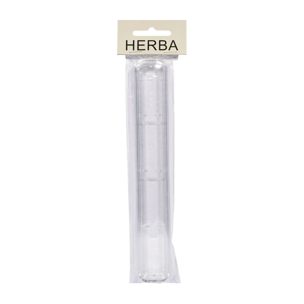 HERBA Zahnbürstenköcher<br>1 Stück, transparent mit Silberrand