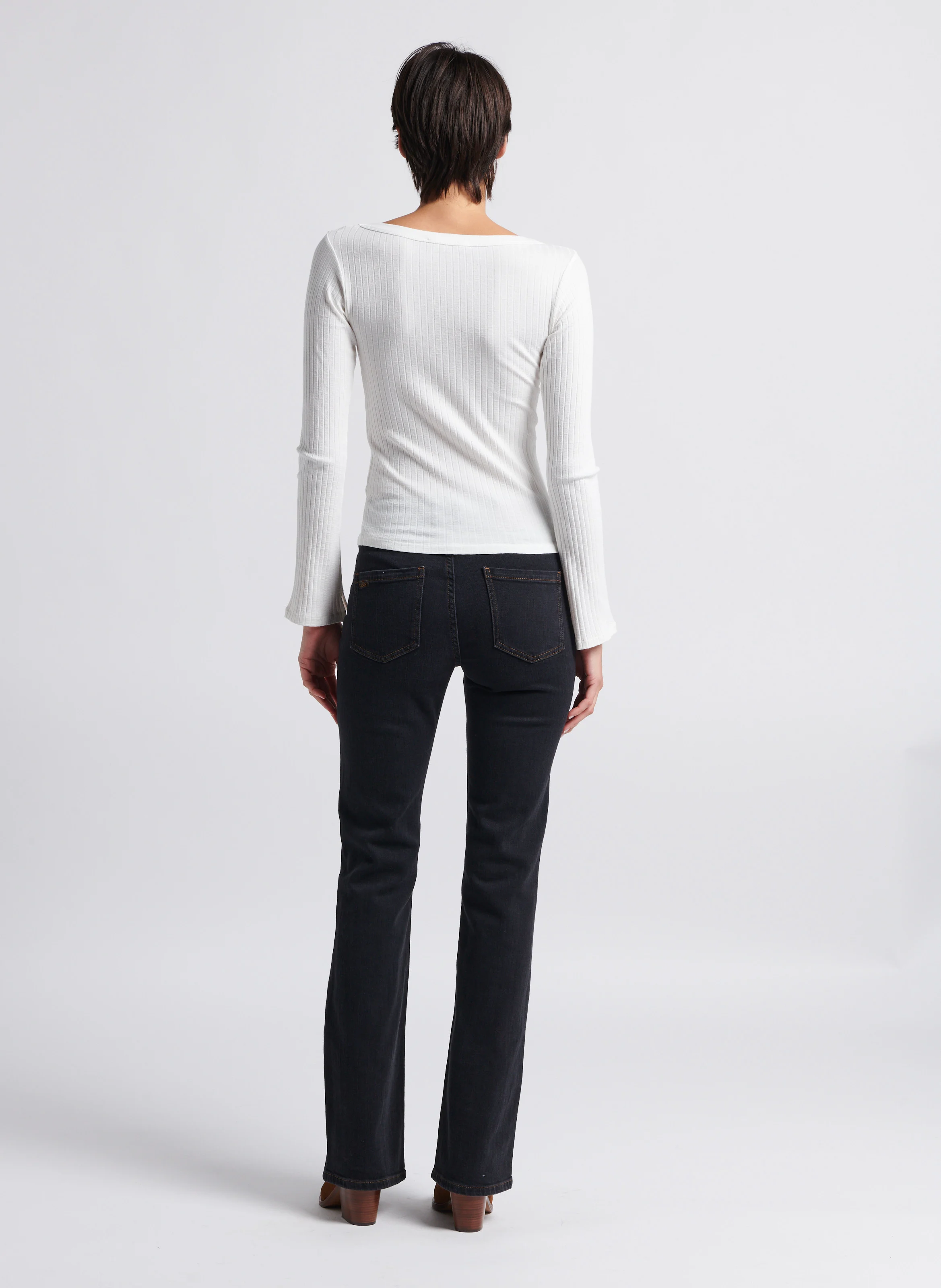 ROSS - Pantalon boot-cut en jean | Noir
