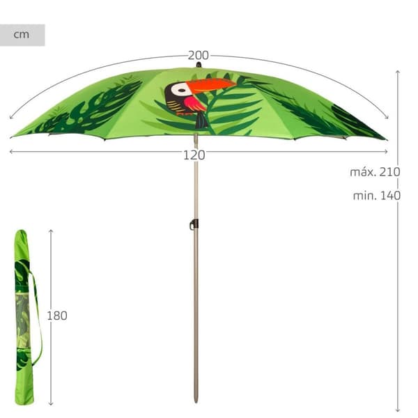 Parasol Aktive 200 x 210 x 200 cm 200 x 215 x 200 cm (6 enheter)