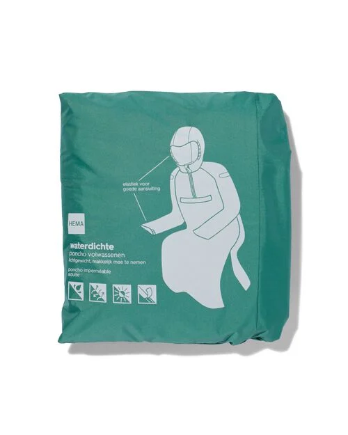 poncho de pluie pour adulte léger imperméable vert