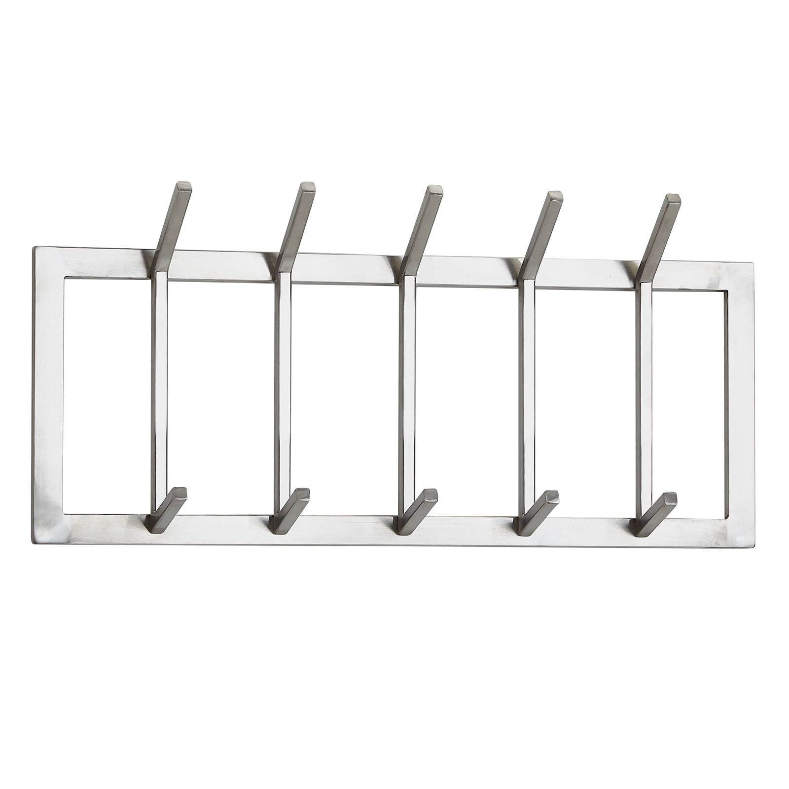 Wandgarderobe - silber - 10 Haken - 65 cm