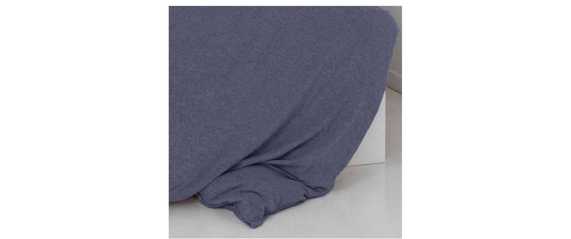 Bettwäschegarnitur Jersey 160 x 210 cm + 65 x 100 cm, BlauBettwäsche-Set