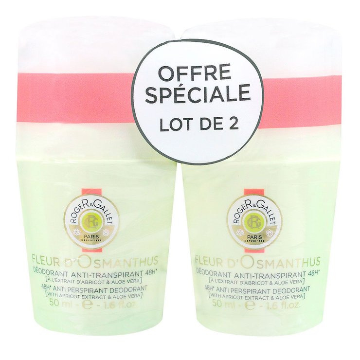 Déo anti-transpirant Fleur d'Osmanthus 2x50ml