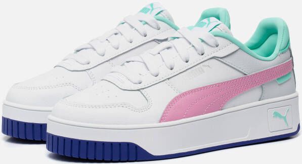 Puma Carina Street sneakers wit roze mintgroen Meisjes Leer Meerkleurig 35.5