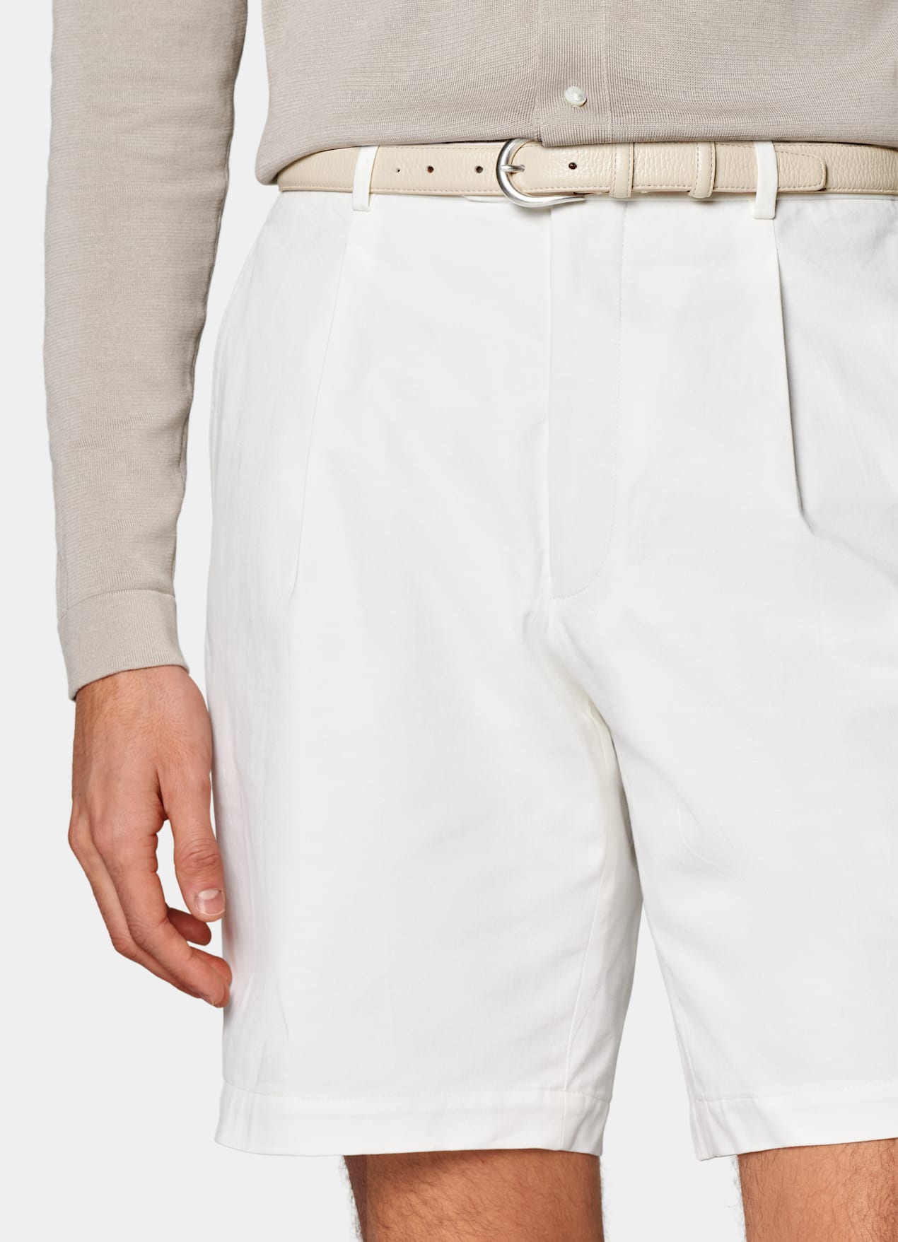 Short Straight Leg blanc cassé