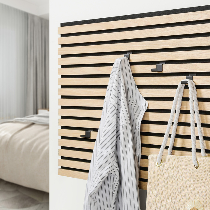 Knager til akustikpanel mat sort 2 stk.