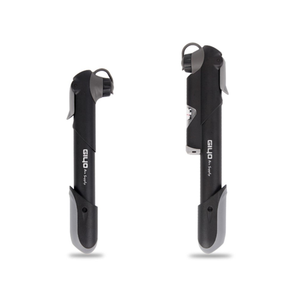 12in1 Velo Fahrrad Flickzeug Werkzeug Kit Tasche mit Luftpumpe / Reifenreparatur-Set / Multitool - Schwarz