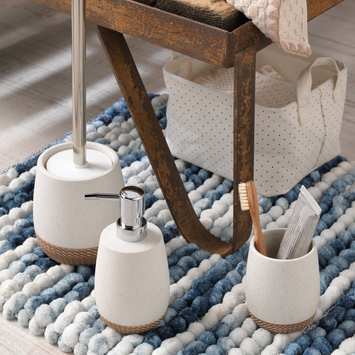 Sealskin Toiletborstel met houder Braid Wit