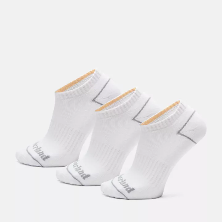 Lot de 3 paires de chaussettes invisibles unisexes Bowden en blanc
