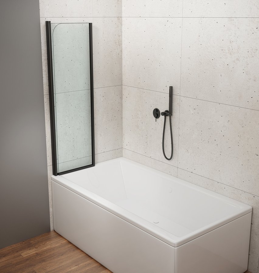 Aqualine Vilma badwand 90x140cm zwart mat