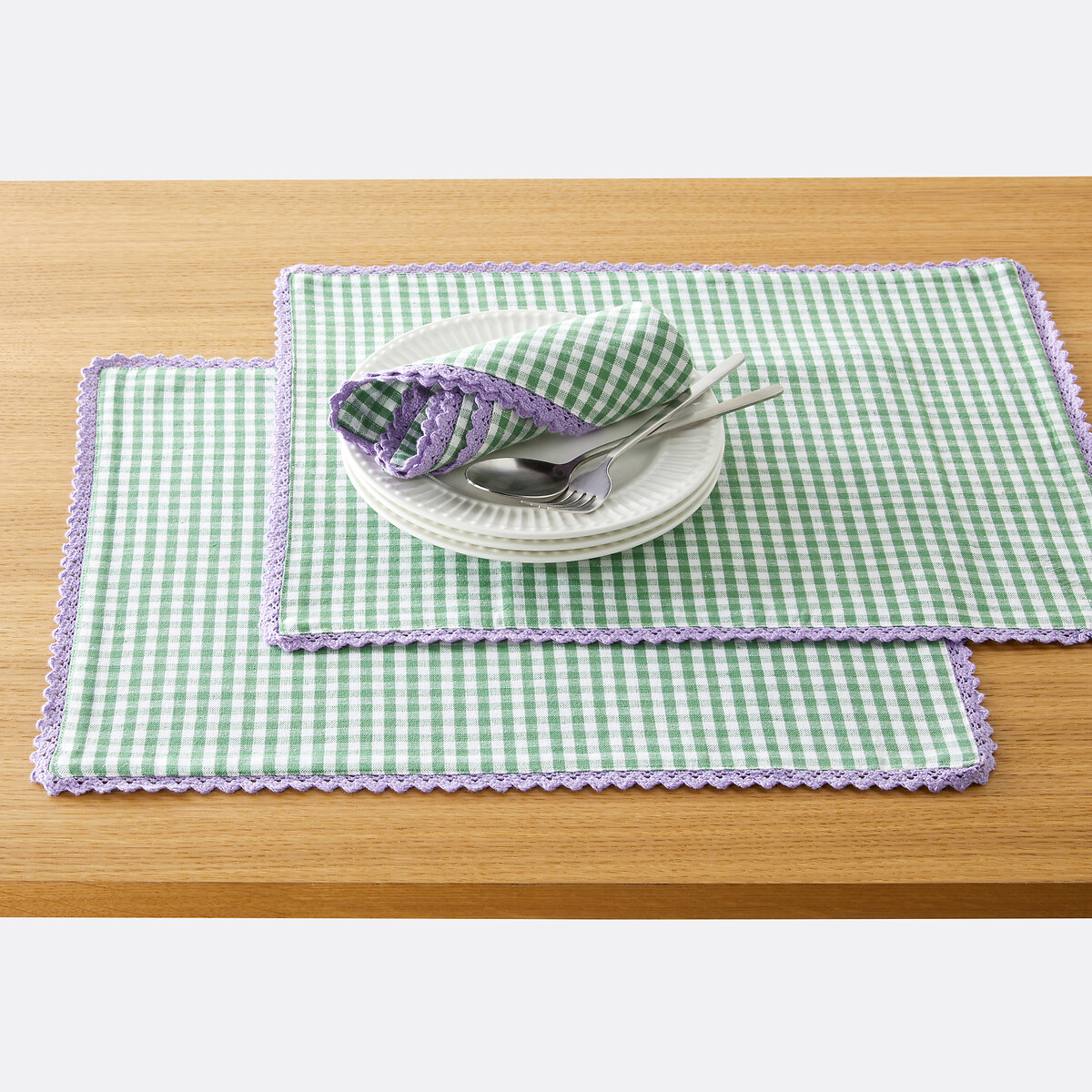 LA REDOUTE INTERIEURS<br>Conjunto de 2 individuais de mesa em algodão/linho Trattoria