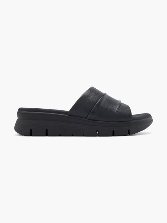 5th Avenue Tieffussbett-Pantolette Schwarz