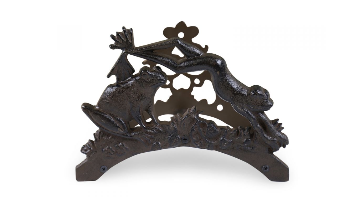 Support tuyau arrosage fonte marron 24.5x14x19cm
