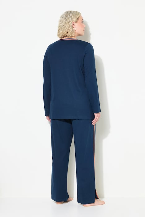 Pyjama, Sterne, Tunika-Ausschnitt, Langarm