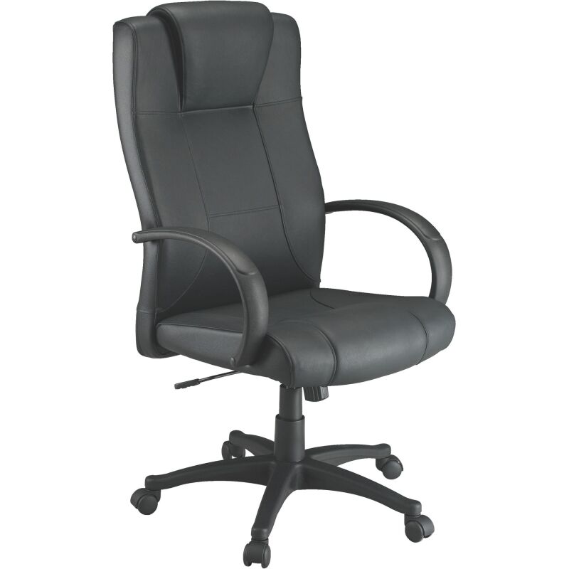 Fauteuil de bureau Partner 2 noir - avec accoudoirs et appui-tête - Mécanisme Basculant centré - Pied noir