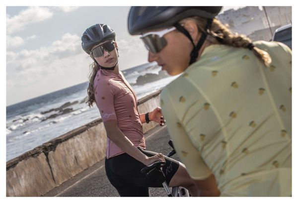 Maillot Manches Courtes Velo Rogelli Fruity - Femme - Corail