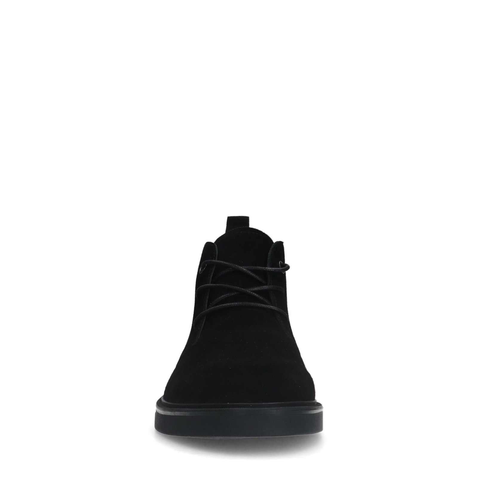 Zwarte suède veterboots