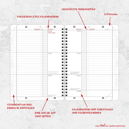 FLVG Lehrerkalender A5, 2023 / 2024