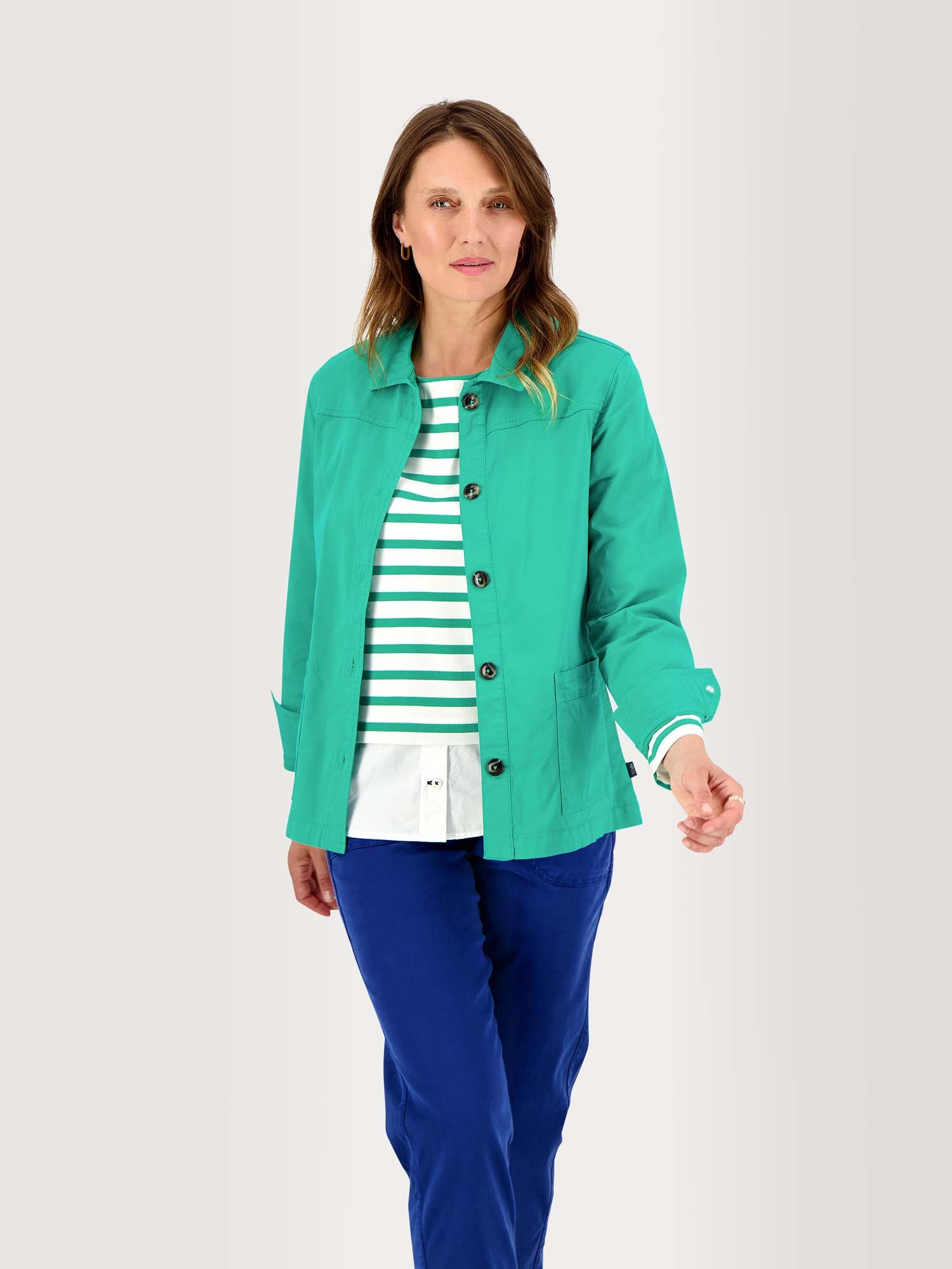 Veste Femme Légère Coton Stretch Vert