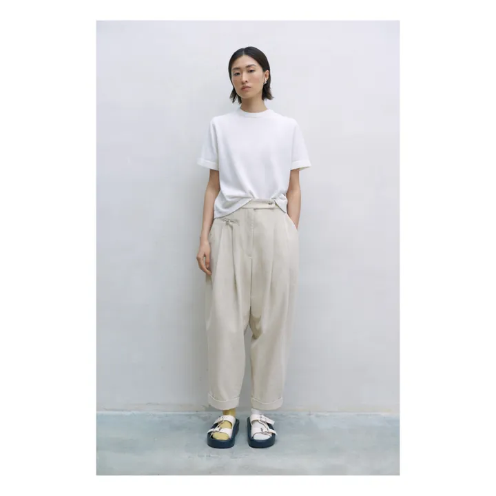 Cordera Pantalon Carotte Velours | Crème