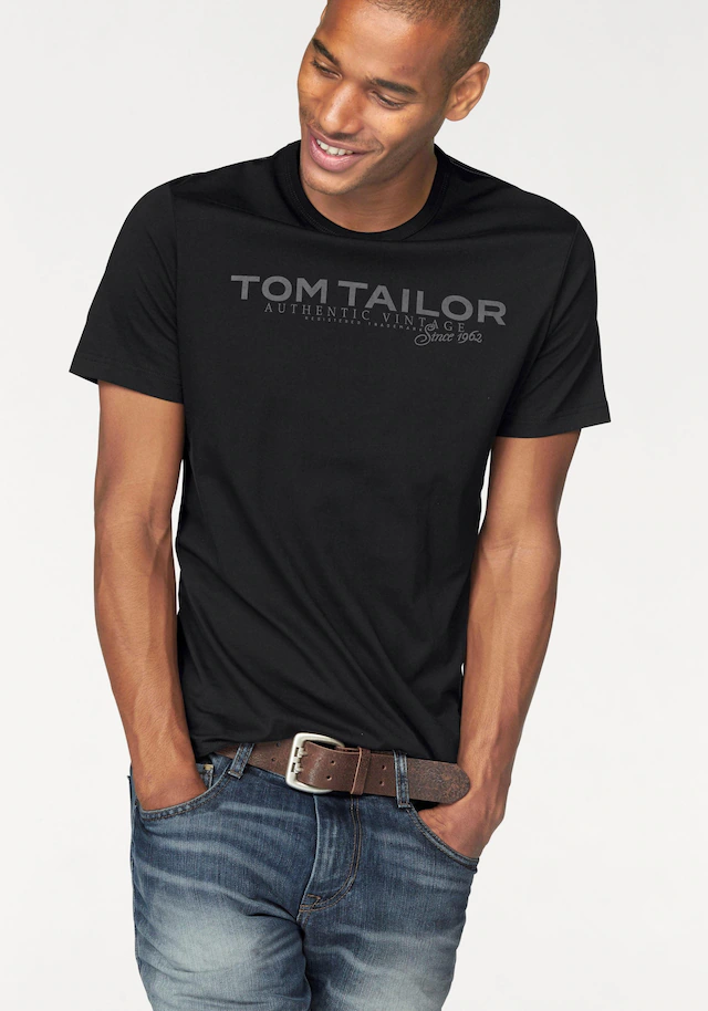TOM TAILOR Rundhalsshirt , mit Logoprint