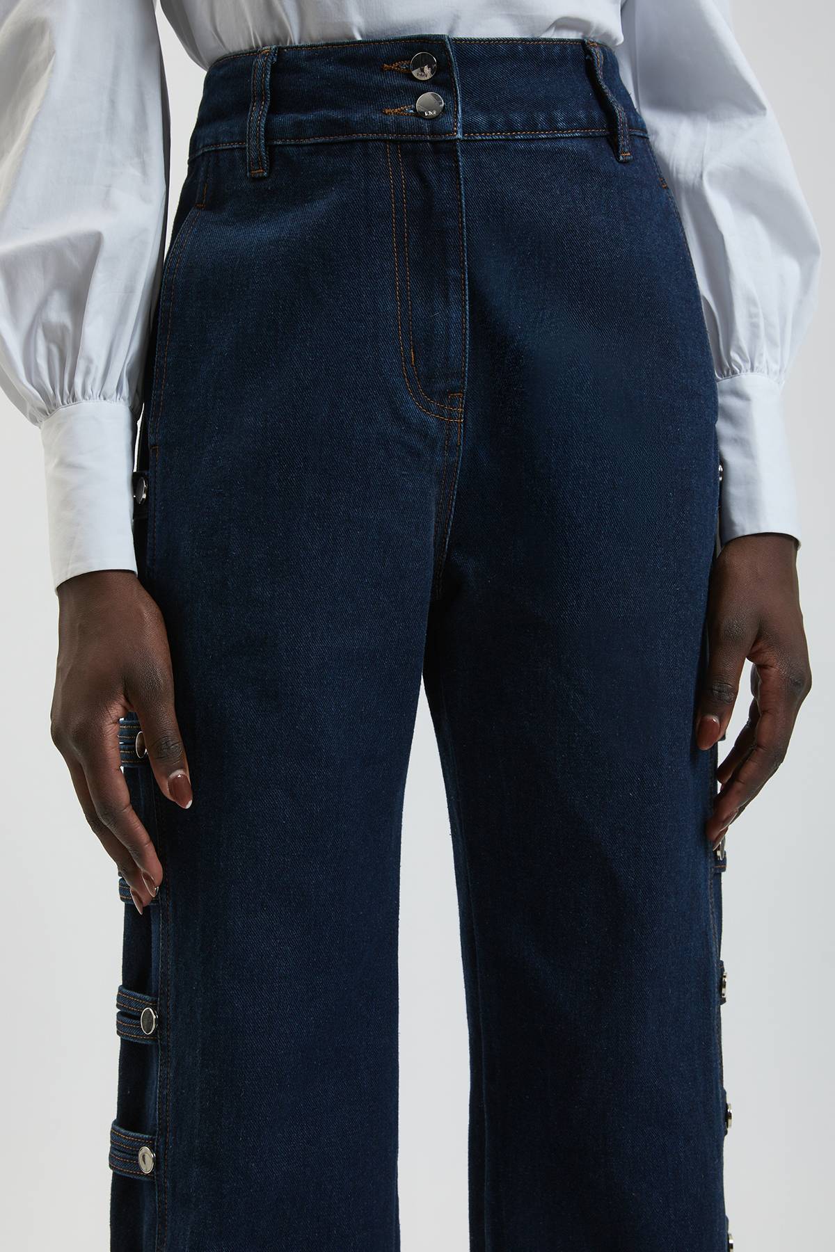 KarenMillen Jean Denim Militaire À Panneaux
