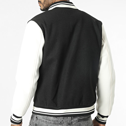 Veste Teddy Blanc Noir