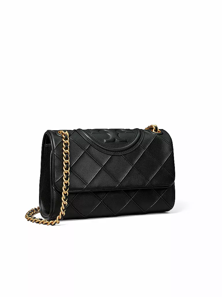 TORY BURCH Ledertasche - Umhängetasche FLEMING schwarz
