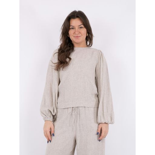 Neo Noir Bira Soft Linen Bluse, Sand, 36