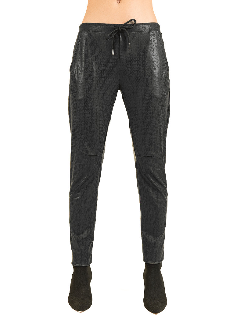 HBT BASICS INSOLITES | CRUZ PRINT PANTALON FEMME BLACK WOOL