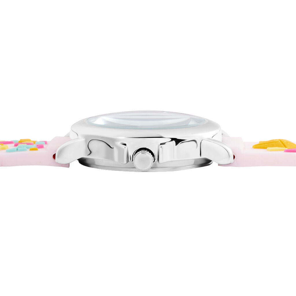 Montre Upp Fuzzy Rose Et Blanc