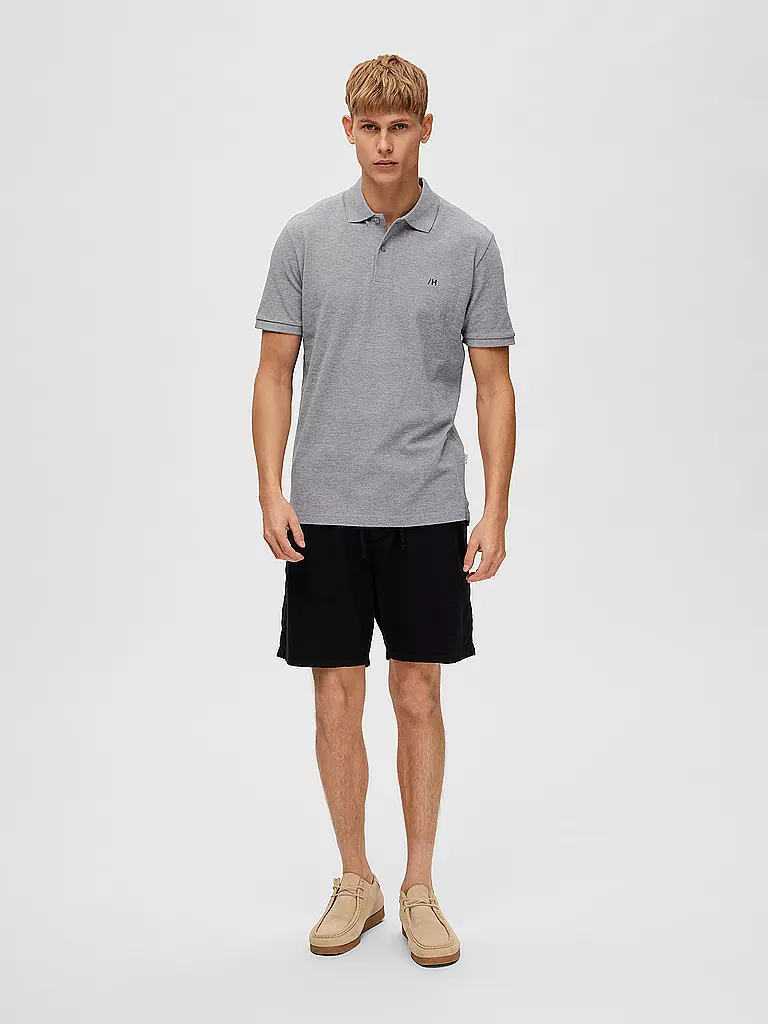 SELECTED Poloshirt SLHDANTE  grau
