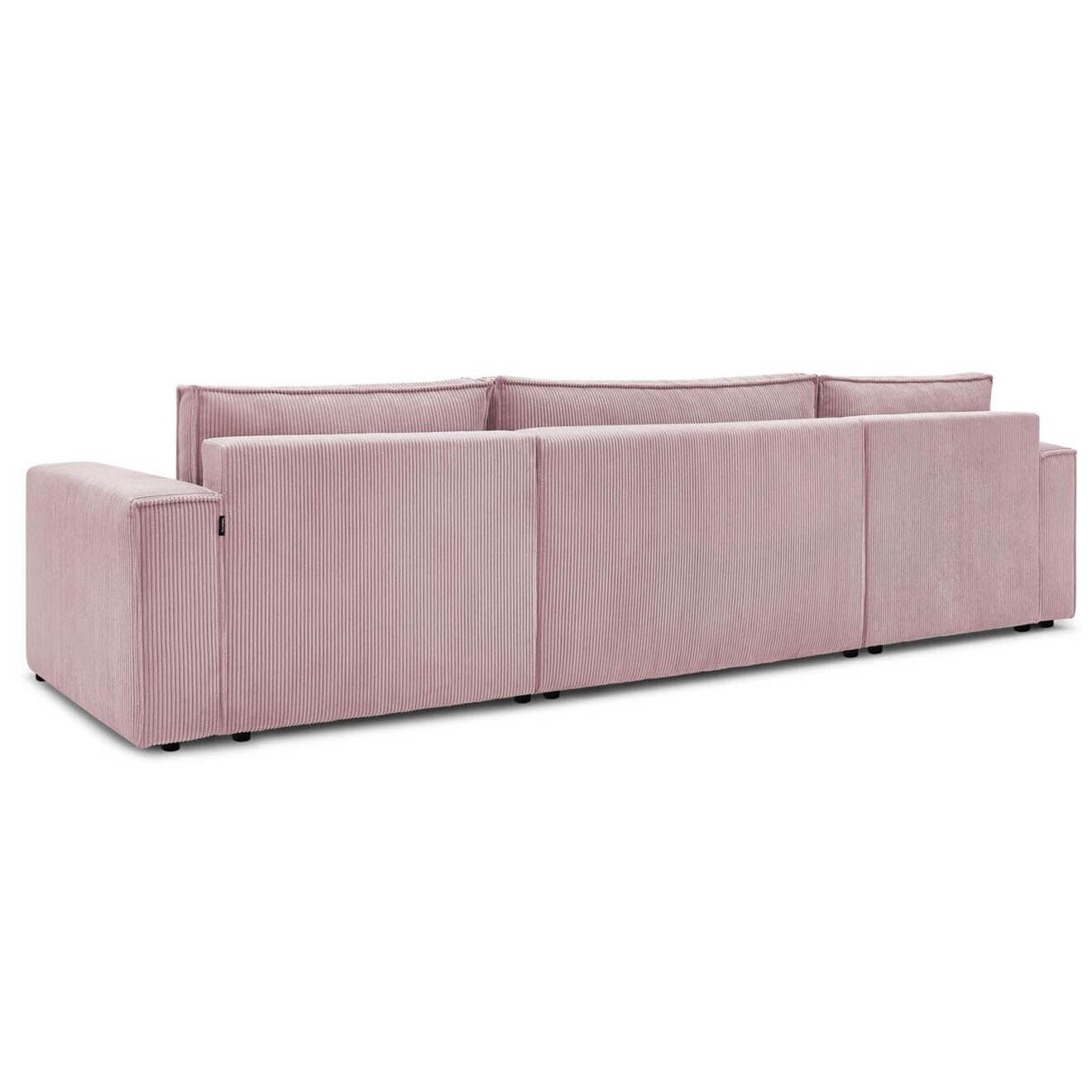 Bobochic Canapé d'angle panoramique nihad rose  - 386x153x95 cm