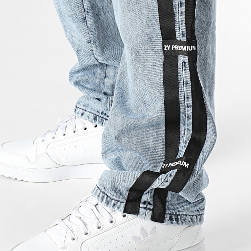 Jean A Bandes Bleu Denim