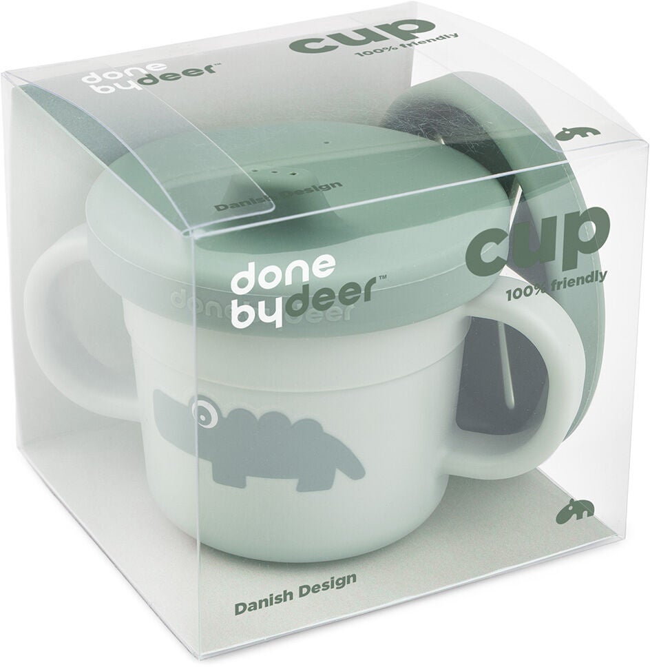 Done By Deer Foodie Snacks- og Tutekopp Croco, Green