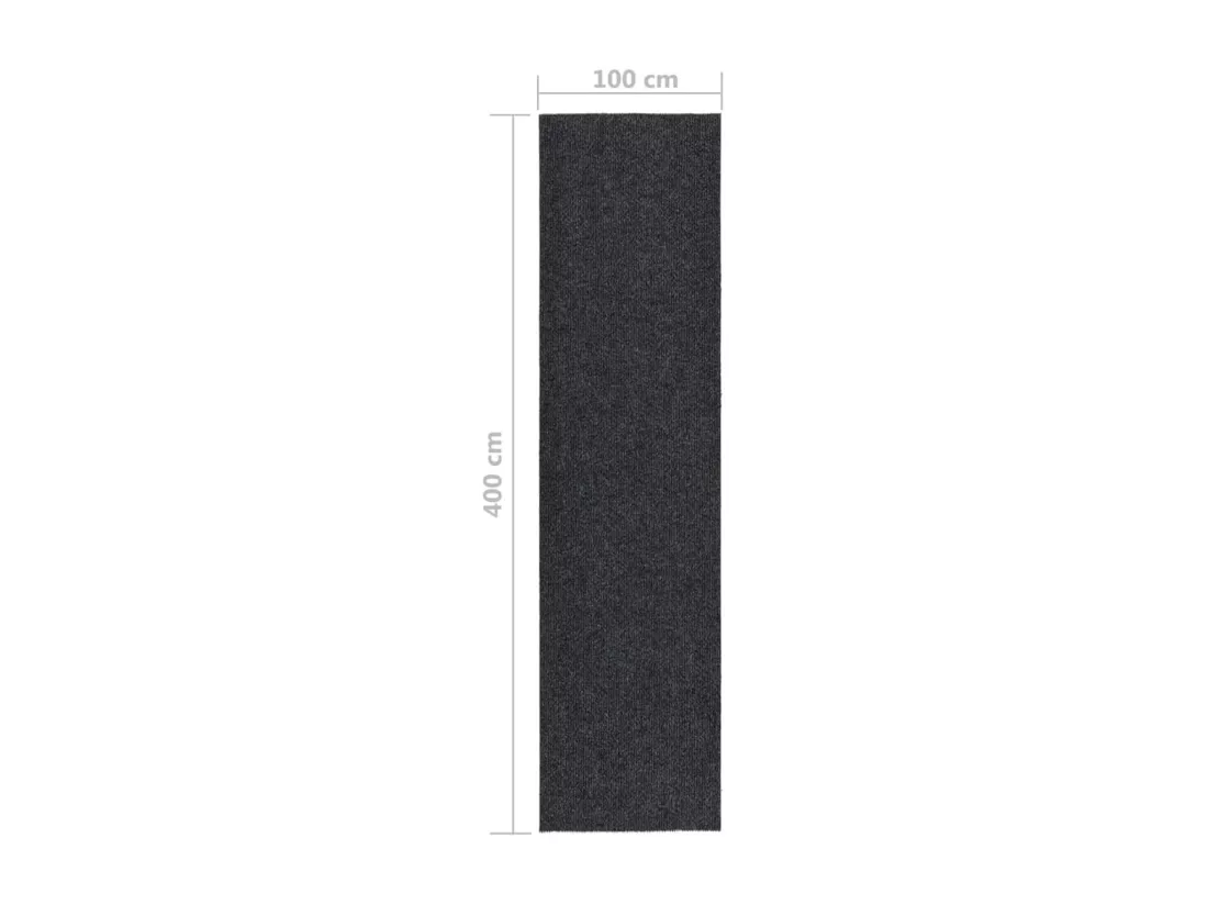 Tapis 100x400 cm anthracite