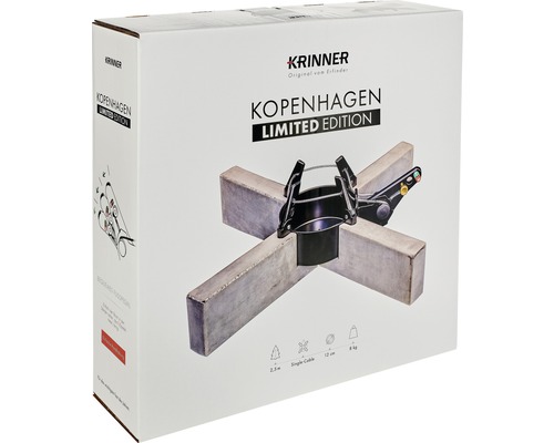 Krinner Copenhagen betonnen kerstboomstandaard, max. boomhoogte 250 cm, max. stamdiameter 12 cm