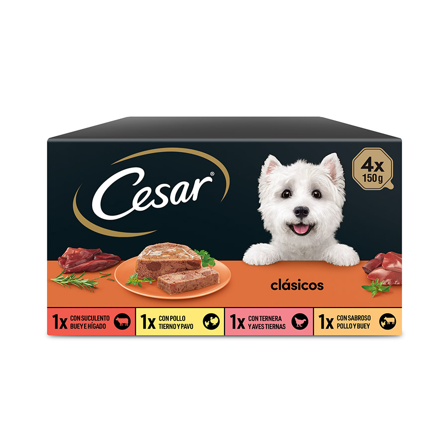 Cesar Selección Clásicos Ração para Cachorro em Pate Tub - Multipack