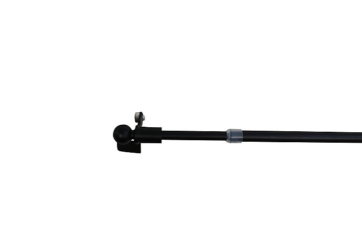 Kit Barre de vitrage GoodHome extensible ⌀7/9mm Long.30/50cm noir