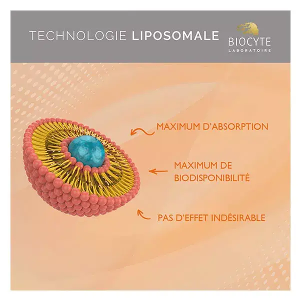 Biocyte Vitamine C Liposomale Fatigue Système Immunitaire 10 Sticks