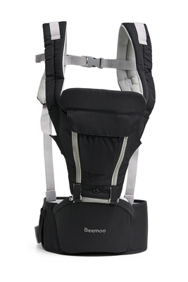 Beemoo CARE Carry Comfort 4-in-1 Bæresele & Hoftebærer, Black