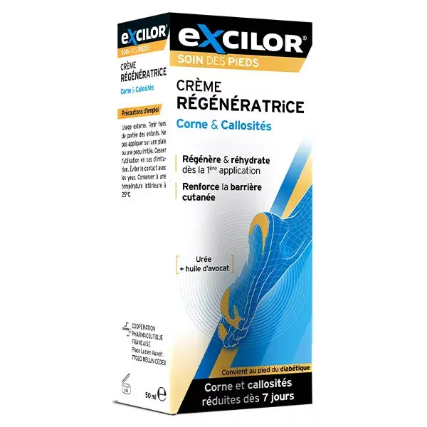 Creme Regenerador para Calos e Calosidades Excilor Foot Care 50ml
