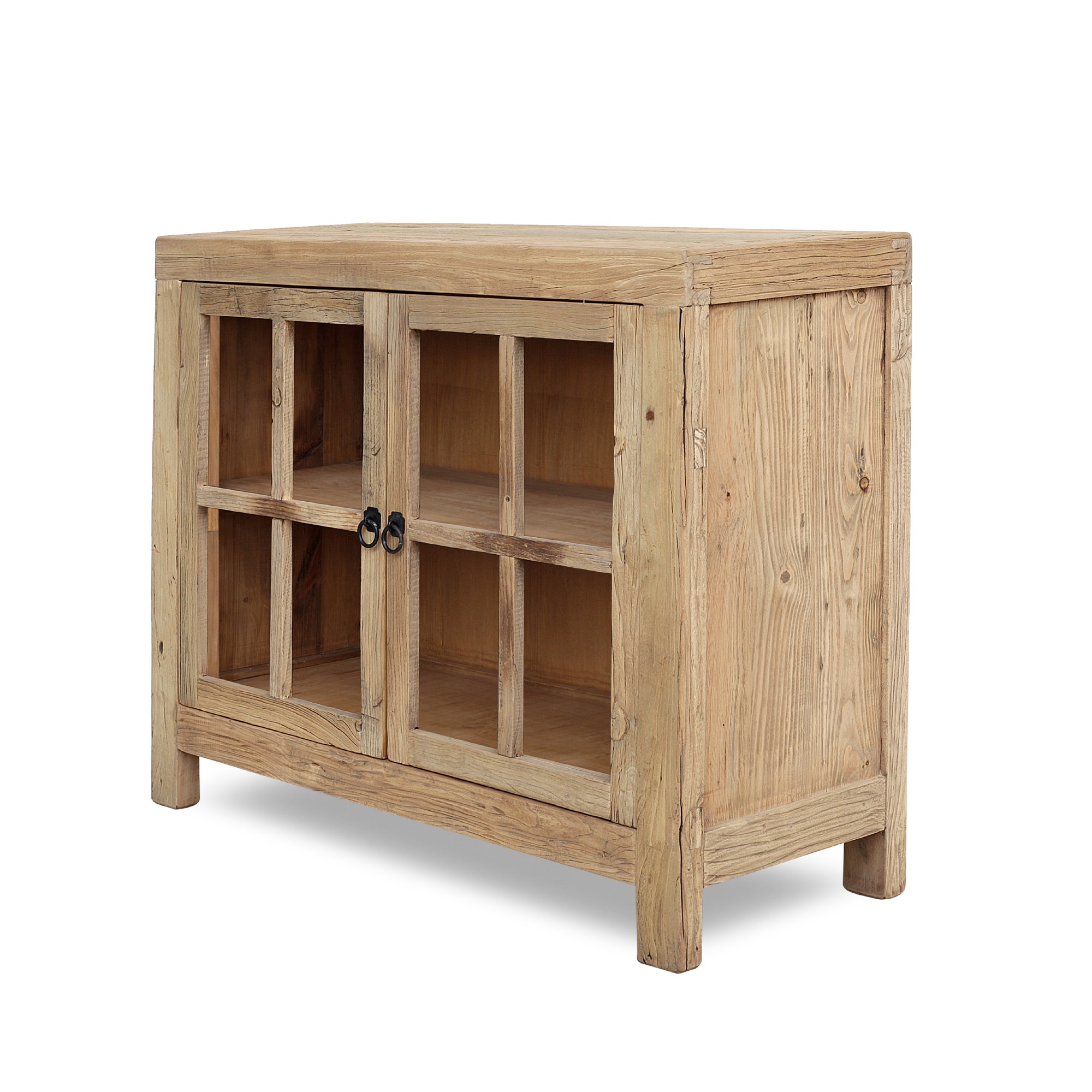 Vitrinenschrank 'Jakub', 2 Türen mit Glaseinsatz, T 40 cm, B 110 cm, H 90 cm von fischer's lagerhaus