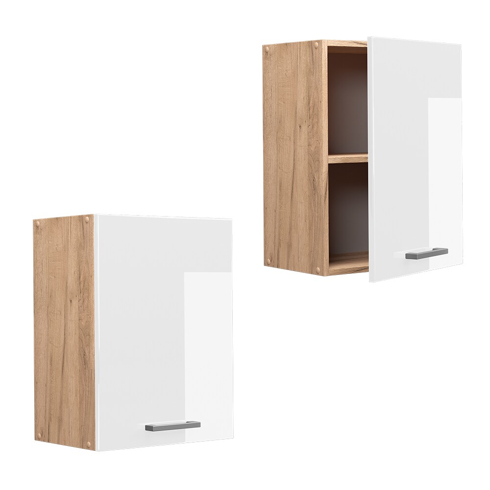 Vicco Hängeschrank Küchenschrank Küchenzeile R-Line 45 cm Eiche Weiß Tür Fächer