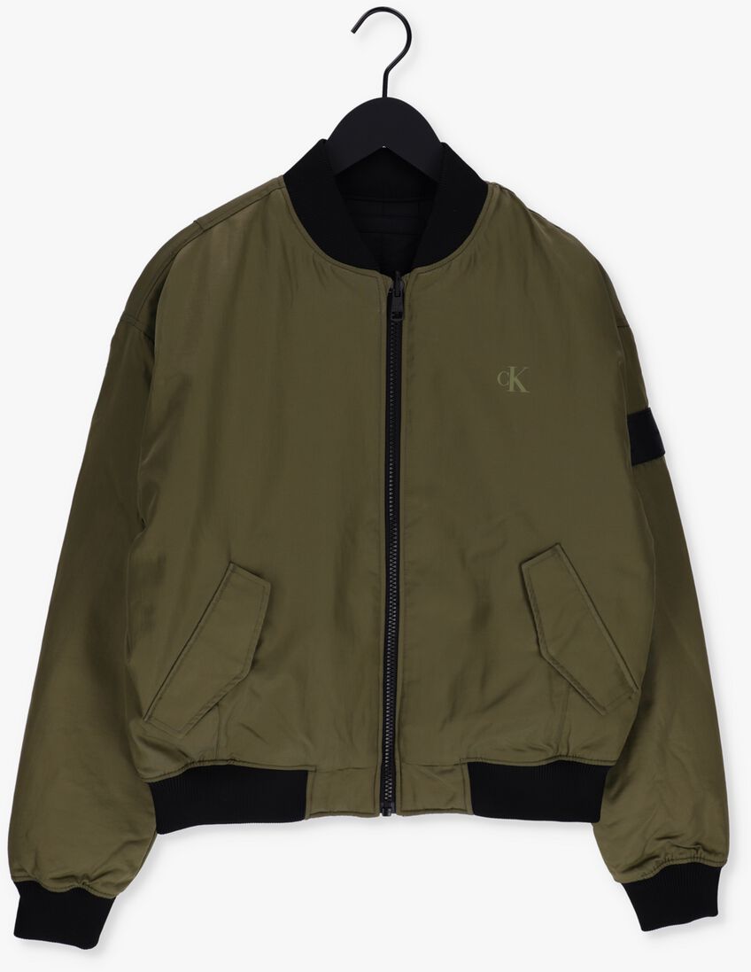 CALVIN KLEIN olijf calvin klein jack reversible bomber jacket